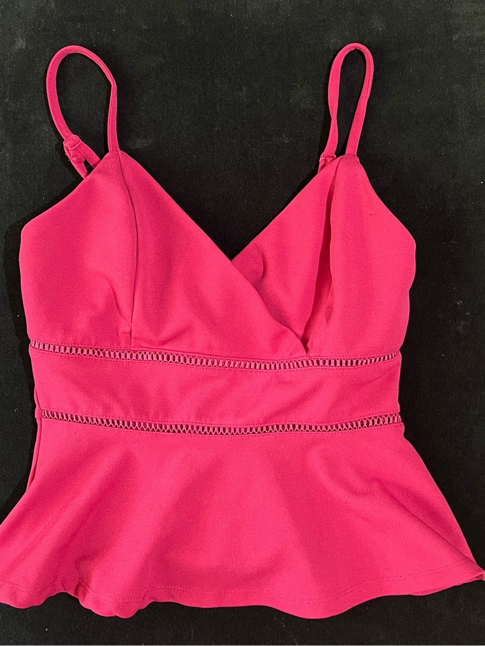 miami Hot Pink Peplum Cami Top - Picture 1 of 3